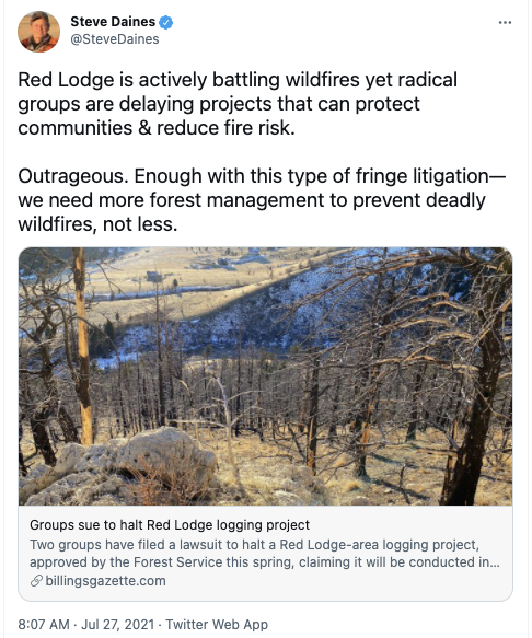 wildfires tweet